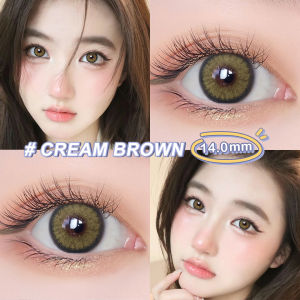 【OMG series 】-1.00~-6.00 graded contact lens 2 pcs 14mm omg brown contact lens +Free Lens Case