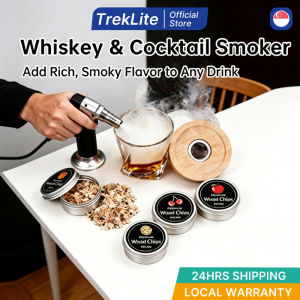 [SG] Whiskey Smoker Kit Torch No Butane No gas 4 Wood Chips Cocktail Infuser