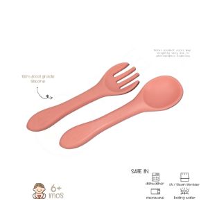 [COD]Premium 100% Food Grade Silicone BPA Free Baby to Toddler 5PCS Silicone Suction Plate with Spoon Fork bowl bib