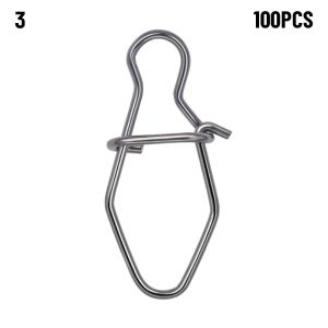 【COD】100pcs / lot ดี Snap ประมง Barrel Swivel Safety Snaps Hooks