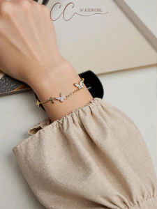 CC Wardrobe Elegant Butterfly Bracelet - Delicate Small Butterfly Charm Jewelry Gift for Women and Girls
