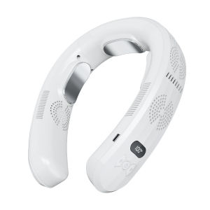 Làm lạnh bán dẫn Quạt đeo cổ 6000mAh lười biếng không có lá im lặng quạt nhỏ Màn hình LED kỹ thuật số có thể sạc qua USB Quạt di động