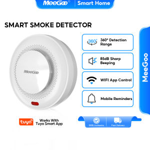 MeeGoo Smart WiFi Smoke Detector Alarm 85db Fire Alarm Warehouse Home Security System Tuya APP