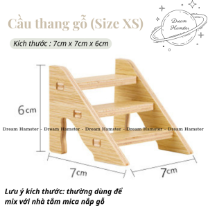 Nhà tắm mica trong suốt nắp gỗ cao cấp cho Hamster