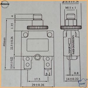 Follow Get More【Metonna】 Circuit Breaker Overload Protector Switch Fuse 3A 4A 5A 6A 8A 10A 15A 20A 30A