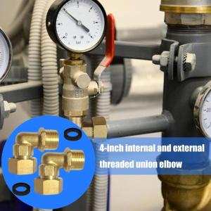 Pack Of 2 Brass 90 Degree Elbow Fittings 1/2 Inch Elbow Connector Easy to Use for Water Plumbing And Heating Systems