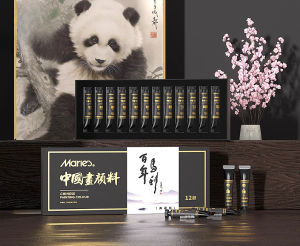 24/36สีหลอดสีดำทองจีนภาพวาดเม็ดสีไม่ใช่เรื่องง่ายที่จะจางหายไปของขวัญมืออาชีพอาวุโสหมึกจิตรกรรมอุปกรณ์ศิลปะ