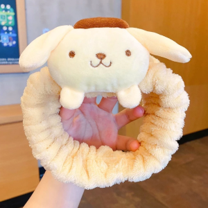 Sean Sanrio Cute plush Washing Face Makeup Hairband Kuromi Cartoon Soft girl Makeup Headdress
