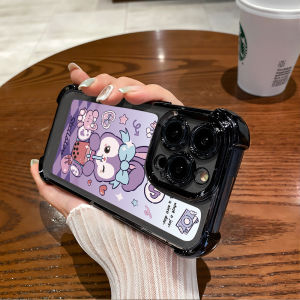 Hontinga Casing Case For OPPO Reno 12 11 10 Pro Reno12 Reno11 Reno10 F 13F 5G Case Cute Rabbit Color Luxury Chrome Plated Soft TPU Phone Case Shockproof Anti Gores Rubber Cases Softcase For Girls