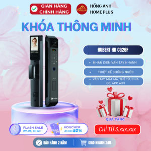 Khóa điện tử cửa gỗ Hubert HB CG69F black face id khóa thông minh cao cấp mở face id.. hiện đại