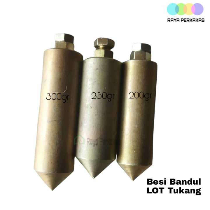 Besi Lot Tukang Bandul Pemberat Tukang Model Peluru 200 250 300 gram