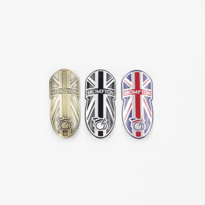 Bicycle Metal Head Badge Decal Head Post Stem Sticker For Bro mpton pline tline 3SIXTY Folding Bike Frame Stickers