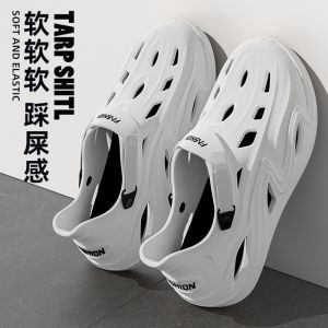 Free Shipping MenS Summer Clogs For Driving And Fishing Thick-Soled Non-Slip Outdoor Wear-Resistant Beach Closed-Toe Sandals For Men