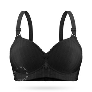 WIMIU BH Bra Wanita BH Tanpa Kawat Busa Tipis Motif Garis Beha Perempuan Women Woman Bra 100155