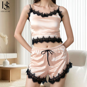 H5H Lingerie Sleepwear Set For Women Sleeveless Night Dress Silk Honeymoon Padded Backless Pajama Womenswear Loungewear