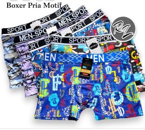6 Pcs Boxer Pria Dewasa Motif  - Boxer Pria Dewasa - Pakaian Dalam Pria - Celana Dalam Pria Terbaru - Boxer Motif RANDOM