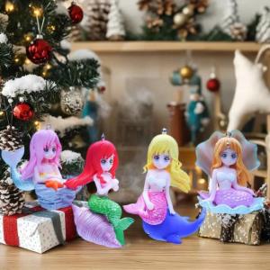 💥【Special price】💥UWO 2ชิ้นของประดับตู้ปลานางเงือกรูปปั้นตกแต่งตู้ปลาสำหรับจัดสวนตู้ปลา