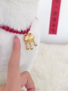 Puppy Dog Cat Bell Collar Longevity LockCollar Adjustable Muppet Teddy Safety Lock Necklace Ornament