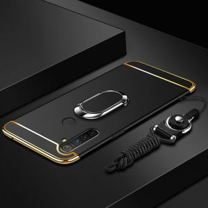 LANLIN for OPPO Realme 5I Realme 5s Realme 5 Phone Case Ultra Thin Matte Hard PC Holder Casing for Realme 5I Case with Free Ring Stand Holder & String