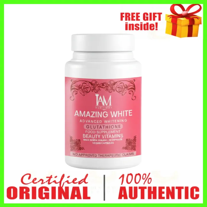 IAM Worldwide Amazing White Glutathione Antioxidant Advanced Whitening New Zealand 60 Capsules