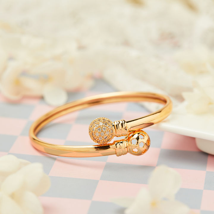 Gelang Wanita Lapis Emas 18k Model Rose Gold Gelang golong Korea