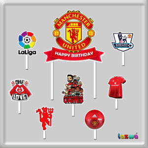 Topper cake manchester united MU sepak bola hiasan kue & buket
