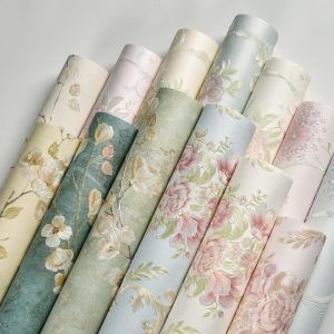 FUDESHE 3D สติ๊กเกอร์ติดผนัง ดอกไม้ประดับดอกไม้ กาวในตัว สติกเกอร์ตกแต่งผนัง ผ้าไม่ทอ กระดาษติดผนัง พื้นหลังทีวีห้องนอน