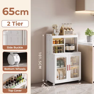 Kitchenut Kitchen Cabinet Foldable Storage Cabinet Drawer With Wheel 收納櫃 Storage Organizer Rack Kabinet Rak Dapur