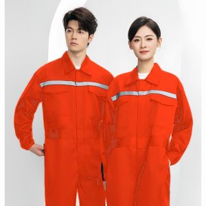 ORANGE PPE Labor Reflective Work Coveralls for Men Durable Breathable Protection clothing Welding