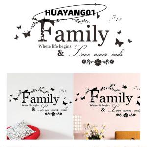 HUAYANG01 [2023 new HOT FASHION] Đề can Vinyl trích dẫn chữ gia đình có thể tháo rời miếng dán tường trang trí nhà cửa tranh tường nghệ thuật