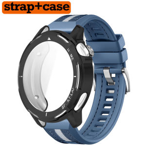 For Huawei Watch GT Runner 2 Screen Protector Case with Strap Plated TPU Case Soft Silicone Watch Band gt runner 2 smart band Case
