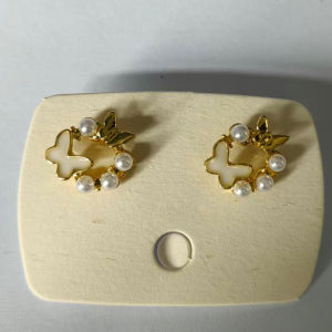 Fashionable Ring Gift 渐变滴油蝴蝶耳钉新款 爆款夏日森系气质高级感耳环春天耳饰女