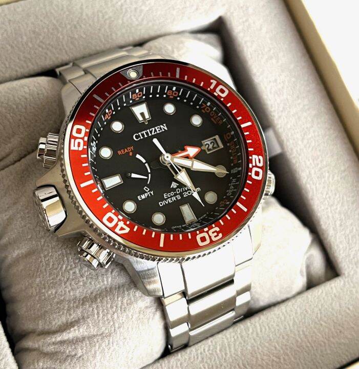 Citizen eco drive hot sale red and black