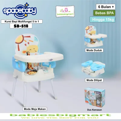 Booster Kursi Makan Bayi SPACEBABY SB 518 Balita Anak Folding Seat