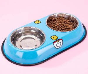 [NHIỀU MẪU ] chén đôi inox in họa tiết siêu cute dành cho chó mèo - T3 PETS SHOP