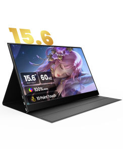【Local Warehouse】ZSCMALL 15.6 FHD 1080P Touchscreen Portable Monitor USB-C HDMI Ultra-Slim Gaming Display Built-in Stand Speakers HDR IPSfor Laptop PC Mac Phone PS4/5 Travel Monitors【Delivered Whinin 72 Hours】