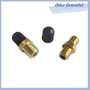 Ditur 1PC DIY Accessories Air Compressor Tank Fill Valve Hexagonal Brass Tank Fill Valve M8 M10 Threaded Valve Core