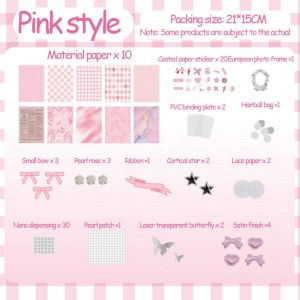 CHAMPIONBABY Retro DIY Itabag Insert Material Paper Stickers Two-dimensional Itabag Basic Decorative Filler Bag Filling Materials Flower Lace Ribbon Itabag Decor DIY Material Handmade Toy