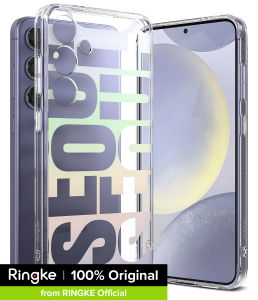 Ringke Fusion Design Compatible with Galaxy S24 Plus Transparent Hard Back Soft Flexible TPU Bumper Scratch Resistant Natural Form