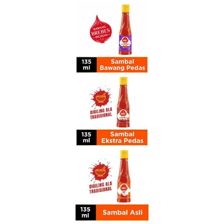 Saos Sambal Abc All Variant 135 Ml Lazada Indonesia