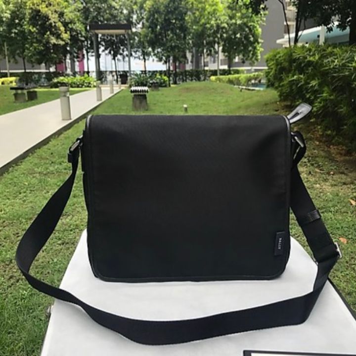 BALLY TARYO NYLON MESSENGER BAG IN BLACK Lazada