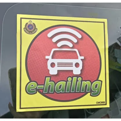 CMC906/958 E-Hailing Car Sticker for Windscreen (Interior Static Sticker) Pelekat Cermin Dalam Sticker Ehailing Grab Car Inn Driver Grab Sticker E-hailing