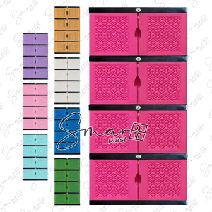 Lemari Plastik 4 Susun Tingkat Jumbo Full Kunci Model Rak Gantungan Kabinet Baju Pakaian Multifungsi Serbaguna Murah Awet Kokoh AQJ