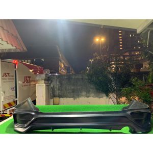 Rear bumper (PP) + Rear Skirt - Nissan Almera (2017 - 2020)