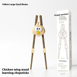 ตะเกียบฝึกไม้น่ารักสำหรับเด็ก JOYNCLEON ดีไซน์การ์ตูนแสนสนุกจับง่าย