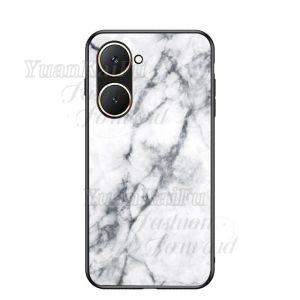 Vivo Y18 Y18s Y 18 18s Y03 VivoY18 VivoY03 4G 2024 Y 03 Phone Casing Back Cover Soft TPU Edge Painted Tempered Glass Anti Scratch Shockproof Bumper phone case