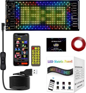 Fexible Animated Led SignLarge Devil Wink Eyes Light SignsElectronic Programmable Scrolling LED Matrix PanelHuge Flexible Soft Screen Eye Lamp for Truck Car Windows Shop Advertising