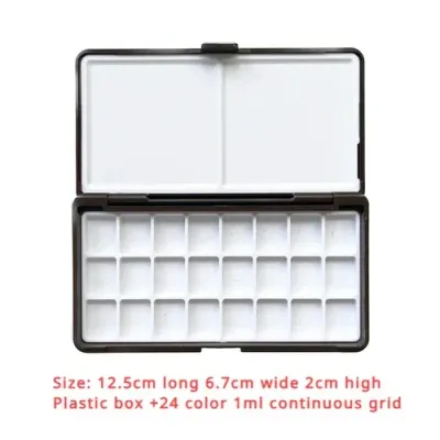 24/48สีสีน้ำ Pigment Distribution กล่อง2/3.4Ml Pigment Storage กล่องเปล่า Art นักเรียนกลางแจ้งภาพวาด Palette กรณี