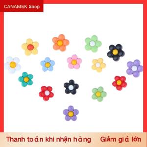 CS 10pcs 18 15mm trẻ em của áo đầy màu sắc hoa Shank nút cho trẻ em quần áo dễ thương Áo sơ mi áo len trang trí trang trí may phụ kiện