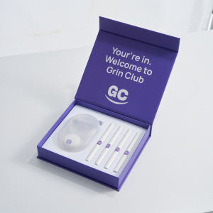 GRIN CLUB The Kit – 32-LED Teeth Whitening Device with 12% PAP+ Gel Pens | Up to 7 Shades Whiter | Peroxide-Free & Enamel-Safe | Low Sensitivity | USB Rechargeable | 10 Minutes a Day | Designed in Singapore